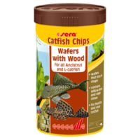 Sera Catfish Chips 38G Wafers With Wood For All Ancistrus And L Catfish