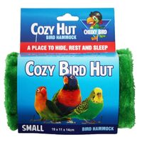Cheeky Bird Cozy Hut Hammock Small 19x11x14cm B0700 Assorted Colour Blue or Green