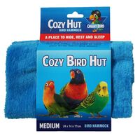 Cheeky Bird Cozy Hut Hammock Medium 24x14x17cm B0701 Assorted Colour Blue or Green 