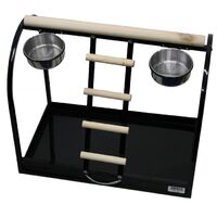 SM Black Metal Parrot Play Playground Playstand