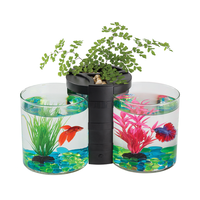 Blue Planet Betta Twin Planter Black 2L