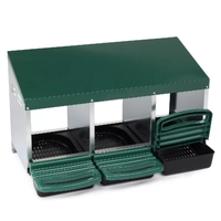 Elite Pet Metal Rollaway Layer Box 3 Hole