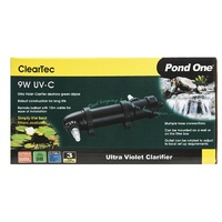 Pond One Cleartec Ultra Violet Clarifier 9W Uv-C Sterilizer 93091 Aqua One