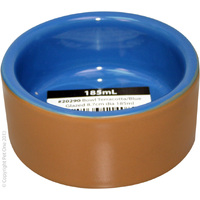Pet One Terracotta Glazed Bowl Blue 8.7cm 185ml 20290