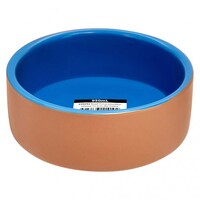 Pet One Terracotta Glazed Bowl Blue 15.2cm 950ml 20292