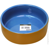 Pet One Terracotta Glazed Bowl Blue 19.6cm 1795ml 20293