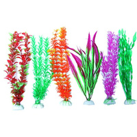 Aqua One Plastic Plant 6Pk Mixed Large 24239
