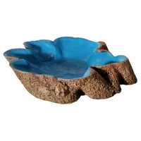 Aqua One Hermit Crab Tree Stump Bowl Blue Large 37173BL