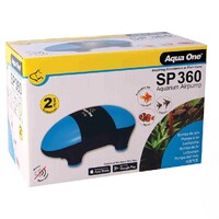 Aqua One SP 360 Air Pump 2x180L/H Twin Outlet 10059