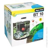 Aqua One BT 10 Betta Glass Aquarium Set 10L Black 56295BK