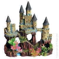 Aqua One Castle With River And Plant 36895