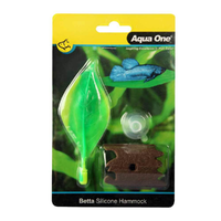 Aqua One Silicone Betta Leaf Hammock With Bark 28452