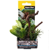 Aqua One Bettascape Lily Leaf On Driftwood Green 28476