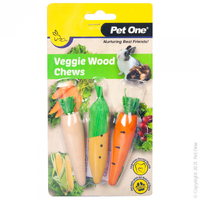 Pet One Veggie Wood Chew Carrot 3pk 20470