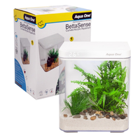 Aqua One Bettasense 9.7L Curved Acrylic Aquarium White 56314WH