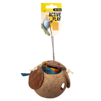 Avi One Bird Toy Coconut With Foraging Raffia Maize 27cm 22660