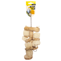 Avi One Bird Toy Wood & Loofah Discs 30cm 22673