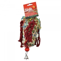 Birdie Red Blue Ratton Lantern Bell Medium Large BRD357