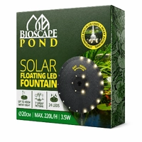 Bioscape Pond Floating Solar Fountain With Lights 20cm