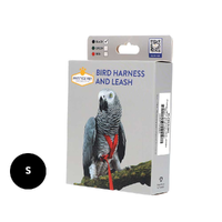 Prestige Bird Harness And Leash Black - Small 190-420g