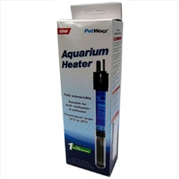 Petworx Aquarium Heater 50W Submersible Glass Approval Code Esv140616