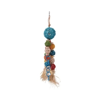 Feathered Friends Wicker Ball With Tassel 50x10cm CP31