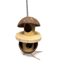 Feathered Friends Cabana Bamboo Lantern 13x12cm CP1916