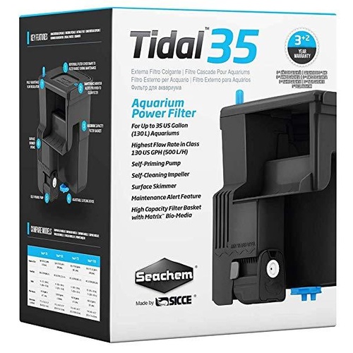 Seachem Tidal 35 Power Filter 130L 500L/H 3+2 Year Warranty