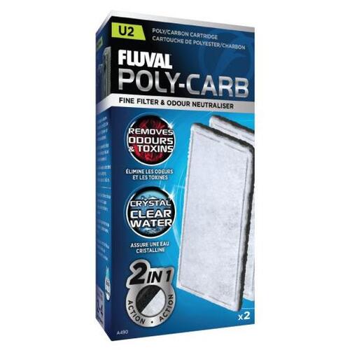 Fluval U2 Poly Carbon Cartridge 2pk