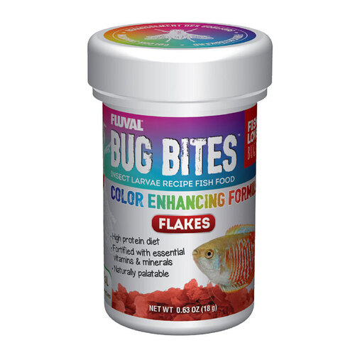 Fluval Bug Bites Colour Enhance Flakes 18g