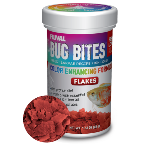 Fluval Bug Bites Colour Enhance Flakes 45g