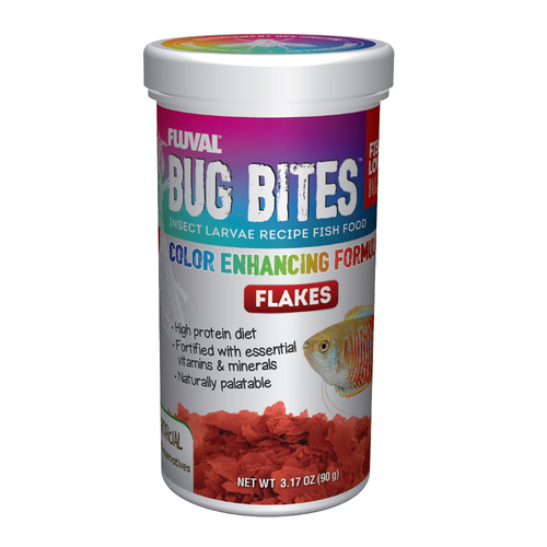 Fluval Bug Bites Colour Enhance Flakes 90g