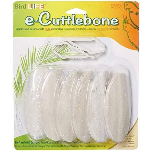 Penn Plax Bird Life E-Cuttlebone Natural Flavor 6pk 13cm