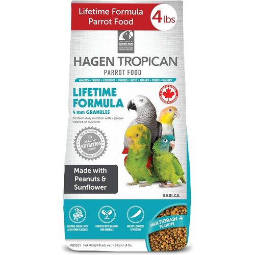 Tropican Lifetime Parrot Granules 1.8g
