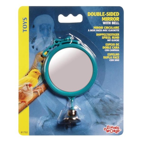 Living World Round Double Sided Plastic Mirror with Bell Large