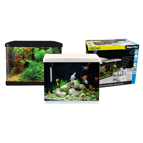 Aqua One Lifestyle 52 Black 52L Aquarium Set