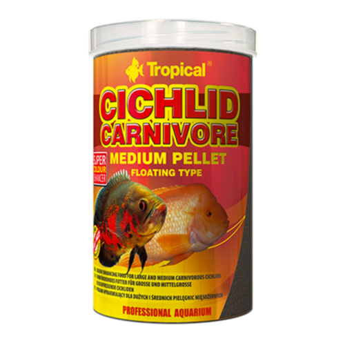 Tropical Cichlid Carnivore Pellet Medium 180G Colour Enhancer