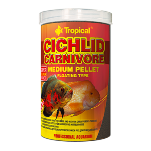 Tropical Cichlid Carnivore Pellet Medium 180G Colour Enhancer