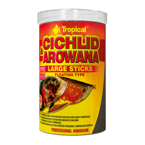 Tropical Cichlid & Arowana Carnivore Large Sticks 75G 