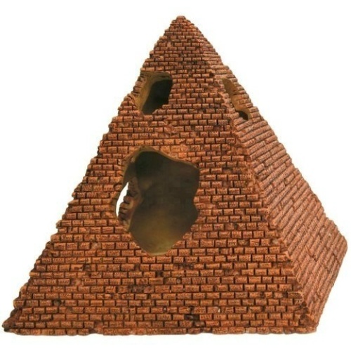 Lost City Pyramid With Holes 12X12X13Cm Aquarium Ornament