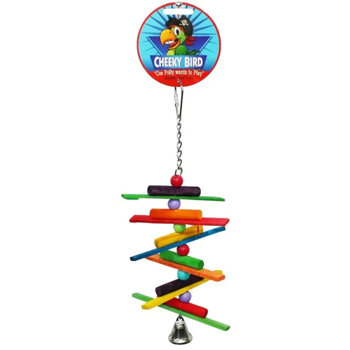 Cheeky Bird Spiral Sticks With Bell B0872