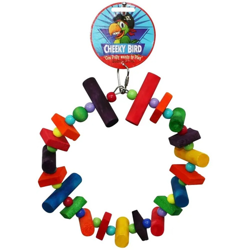 Cheeky Bird Wood & Bead Circle B0873