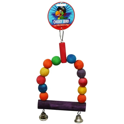 Cheeky Bird Large Wooden Ball Swing B0880