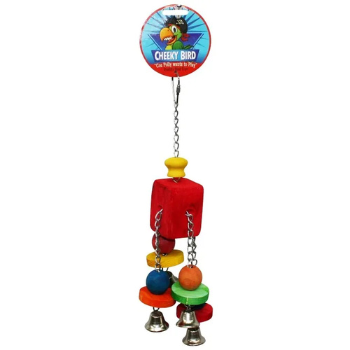 Cheeky Bird Hanging Quad Bell B0883