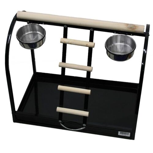 SM Black Metal Parrot Play Playground Playstand