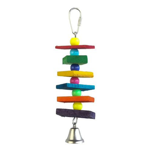 Cheeky Bird Wood Beads & Bell Toy B0895