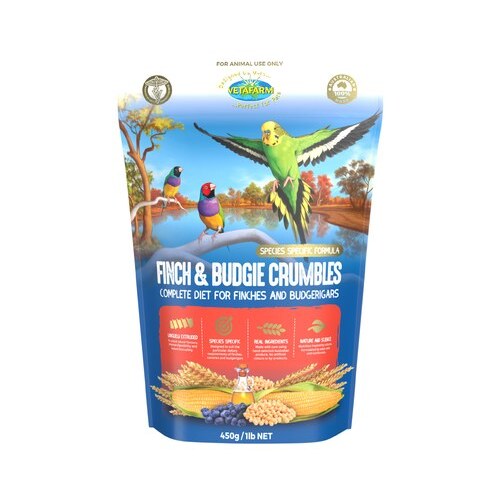 Vetafarm Finch & Budgie Crumbles 450g