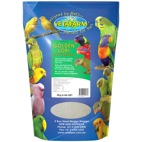 Vetafarm Golden Lori Rice Formula 2kg