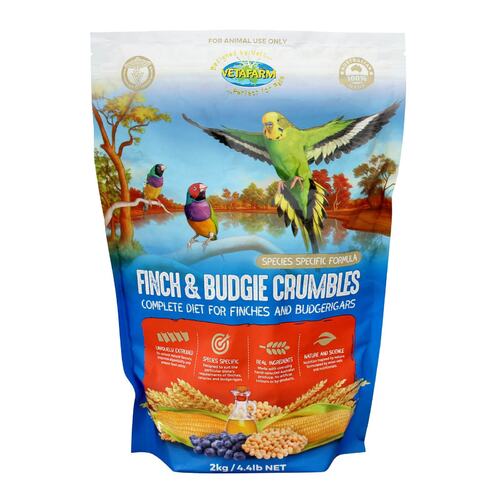 Vetafarm Finch & Budgie Crumbles 2kg