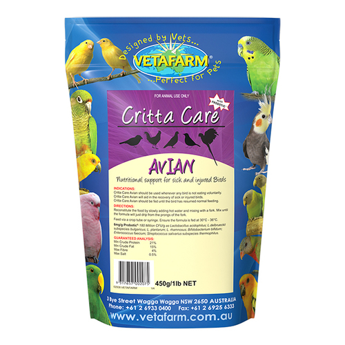 Vetafarm Avian Criticare 450g Critta care